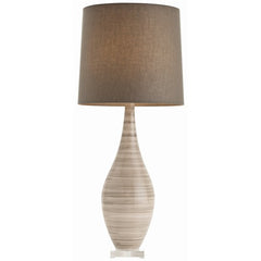 Hunter Gray Striped Lamp