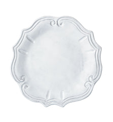 White Baroque Dinner Plate