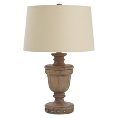 Ethan Natural Wood/Iron Stud Lamp