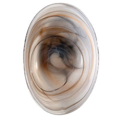 Alabaster Glass Large Oval Bowl