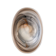 Alabaster Glass Small Oval Bowl
