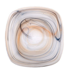 Alabaster Glass Square Salad Plate