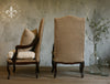 Burlap Vintage Armchairs