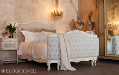 Tufted Fog Linen Bed