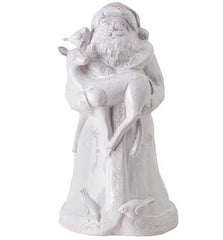 Bellezza Holiday Medium Santa with Fawn & Birds Centerpiece