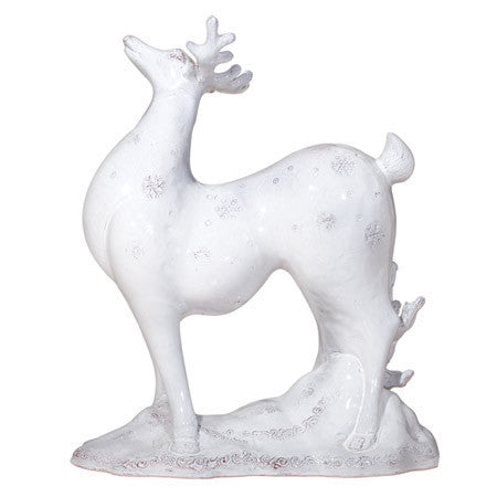 Picture of Bellezza Holiday White Reindeer Centerpiece