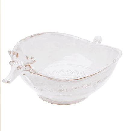 Picture of Bellezza Holiday White Reindeer Serving Bowl