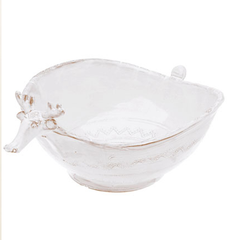 Bellezza Holiday White Reindeer Serving Bowl