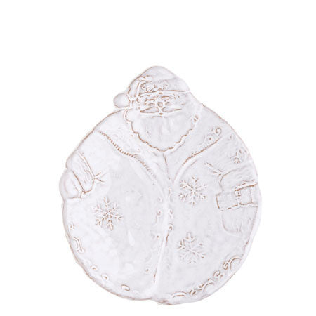 Picture of Bellezza Holiday White Santa Canape Plate