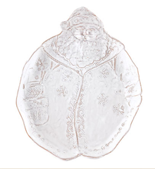 Bellezza Holiday White Santa Salad Plate
