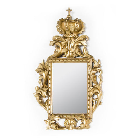 Picture of Ornate Gold Rectangular Crowned Mirror