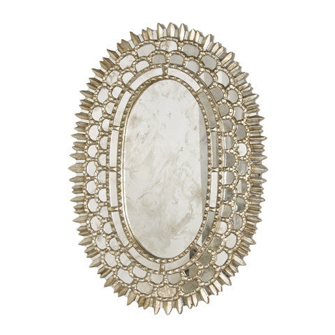 Picture of Carmelita Silver Leafed Oval Mirror