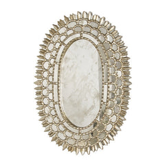 Carmelita Silver Leafed Oval Mirror
