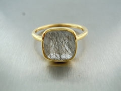 Black Tourmalated Quartz Ring