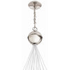 Caviar Adj Polished Nickel/Clear Glass Bouqet