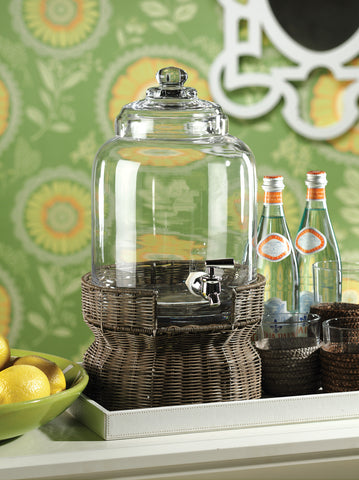 Picture of Universal Beverage Dispenser on Rattan Base