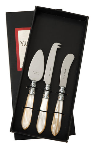 Picture of Cheese Knife Set, Pearlized Ivory