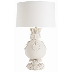 Foliage Cream Crackle Handmade Porcelain Lamp