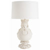 Foliage Cream Crackle Handmade Porcelain Lamp