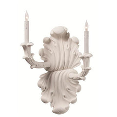 Gemini Chalk White Sconce, Left