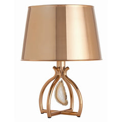 Agate Rose Gold Iron/Natural Stone Accent Lamp