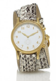 Picture of Gold Round Watch with Double Wrap Strap