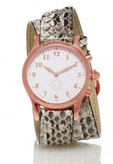Picture of Rose Gold Round Watch with Double Wrap Strap