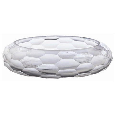 Picture of Ice Faceted Etched/Polished Glass Bowl