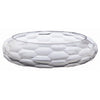 Ice Faceted Etched/Polished Glass Bowl