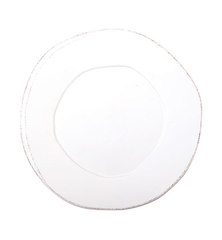 Lastra White European Dinner Plate
