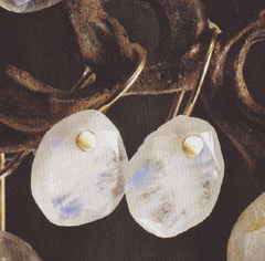 Moonstone Pin Earrings