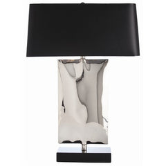 Navarro Polished Nickel/Black Marble Lamp