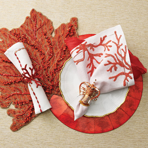 Picture of Coral Fan Table Setting