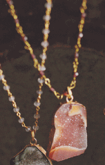Persimmon Drusy Necklace