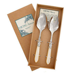 Salad Server Set, Pearlized Ivory