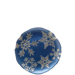 Snowflake Blue Salad Plate