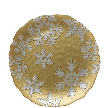 Picture of Snowflake Gold Round Platter