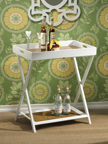 Picture of Rectangular White Two Tier Folding Tray